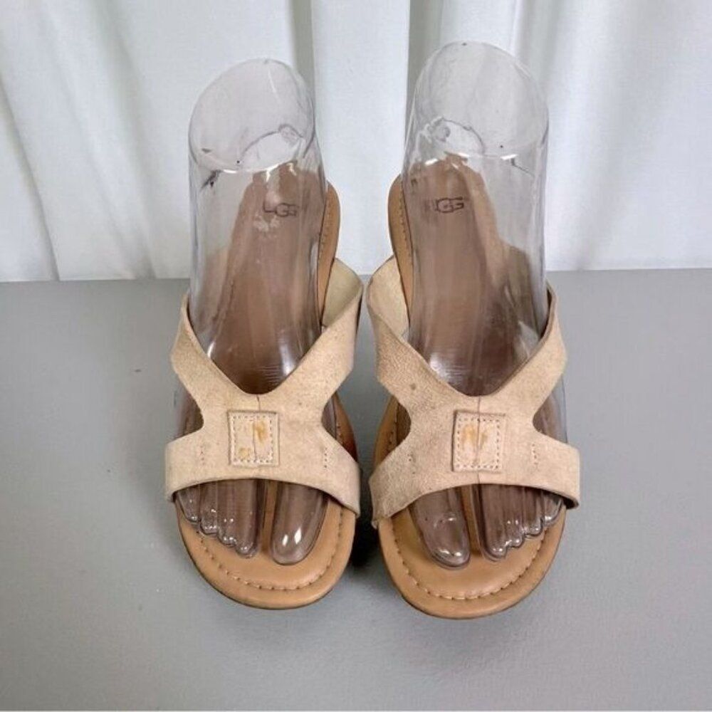 UGG WOMENS SANDALS TAN SIZE 6 - Picture 4 of 9